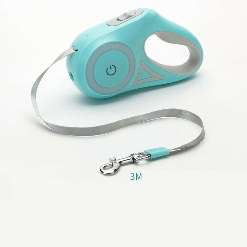 Laisse Pour Chien Laisse Rétractable Et Collier De Chien Projecteur Corde De Traction Automatique
