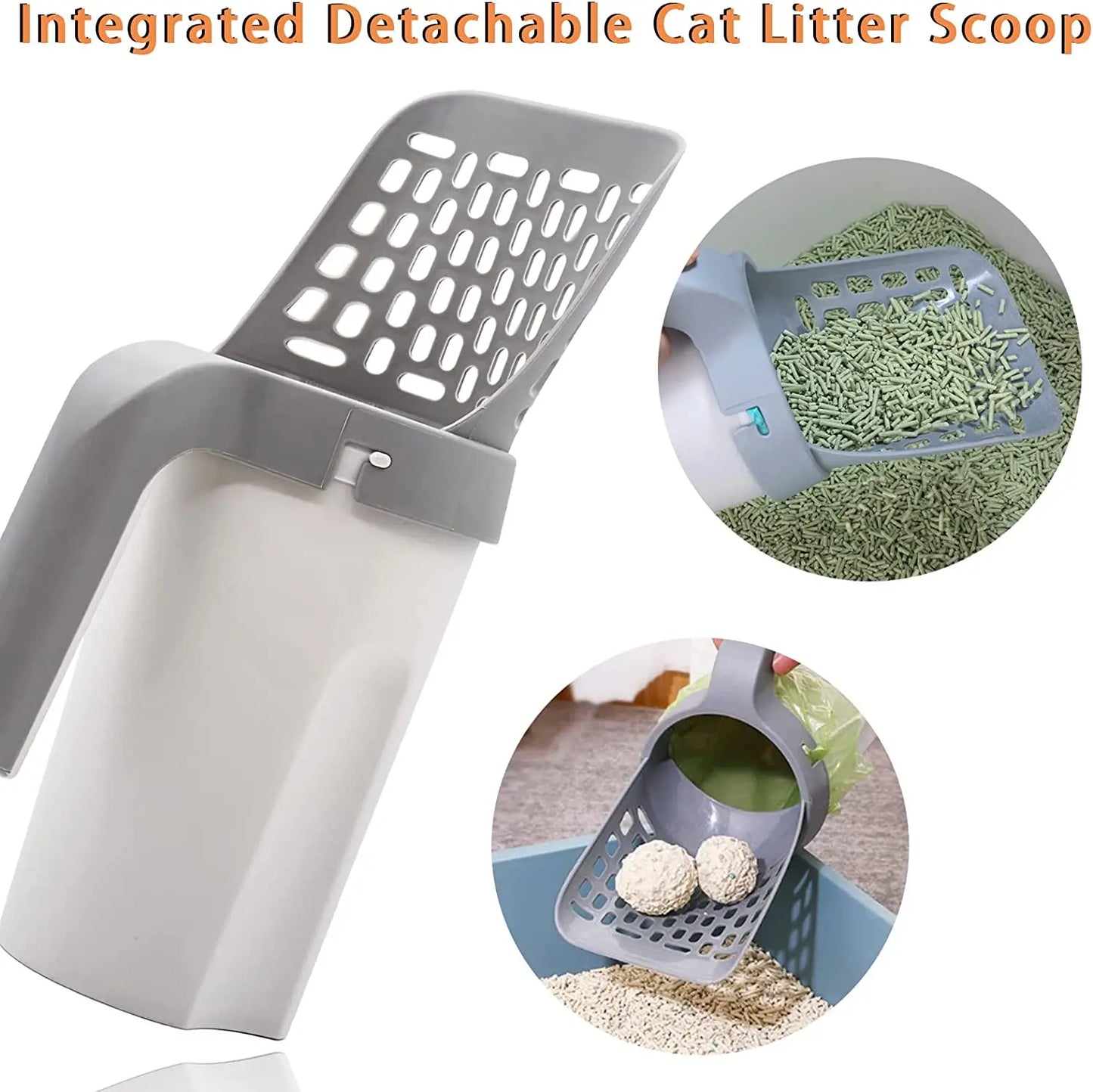 Pelle à litière pour chat Pelle avec sac de recharge pour filtre pour animaux de compagnie Nettoyage des toilettes