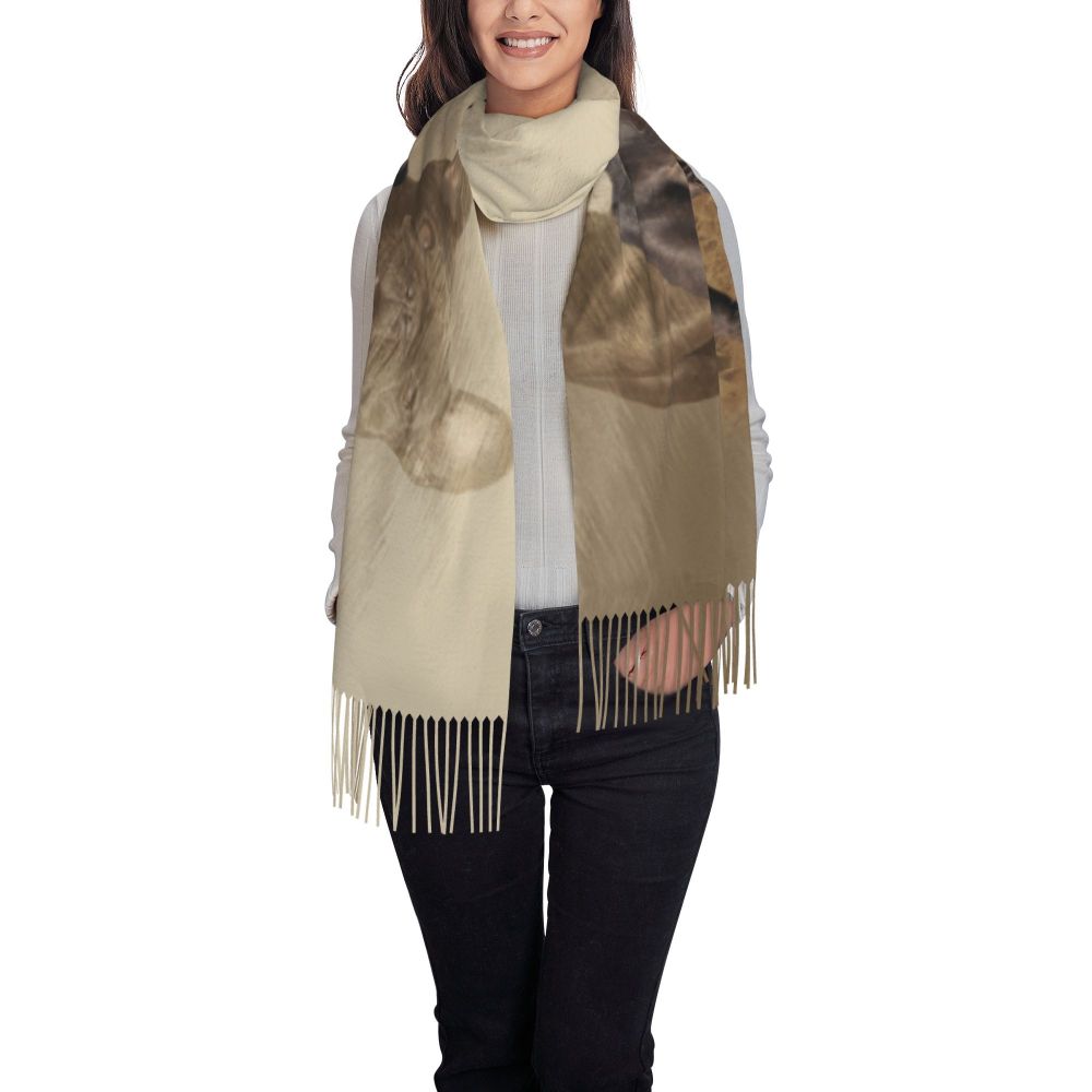 écharpe femmes hommes hiver automne chaud foulards Frenchie chien animal châle Wrap