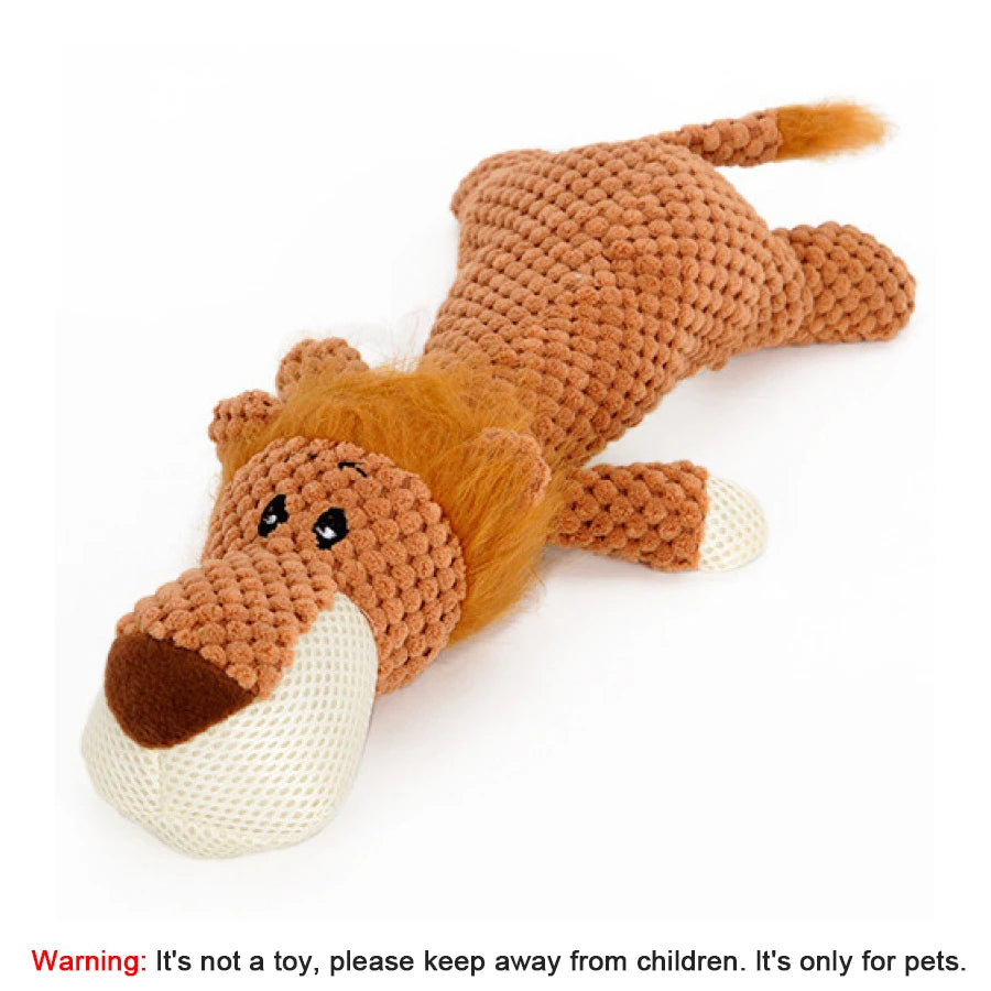 Peluche Lion Loup Éléphant Dessin Animé Jouet Pour Chien